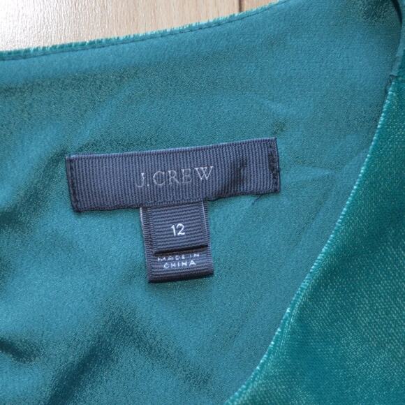 J Crew Green Shift Midi Dress - Picture 3 of 4